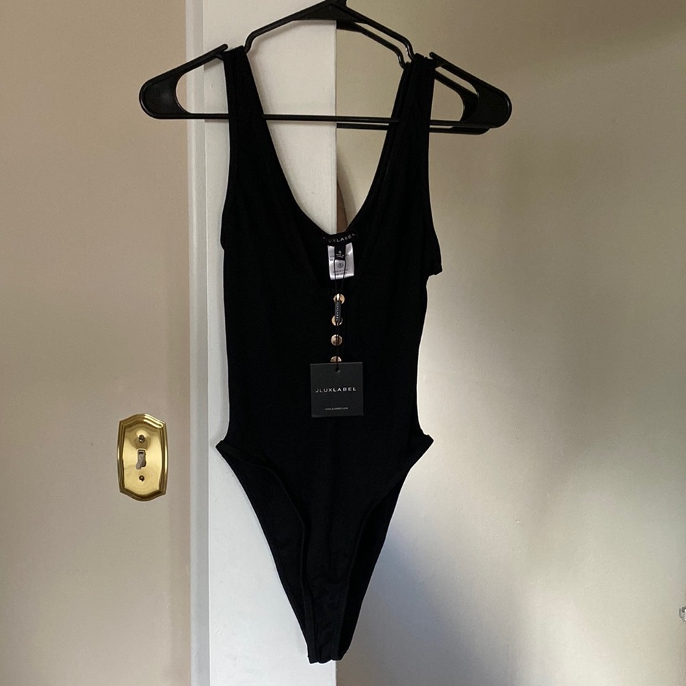 JLUXLABEL BLACK BODY SUIT